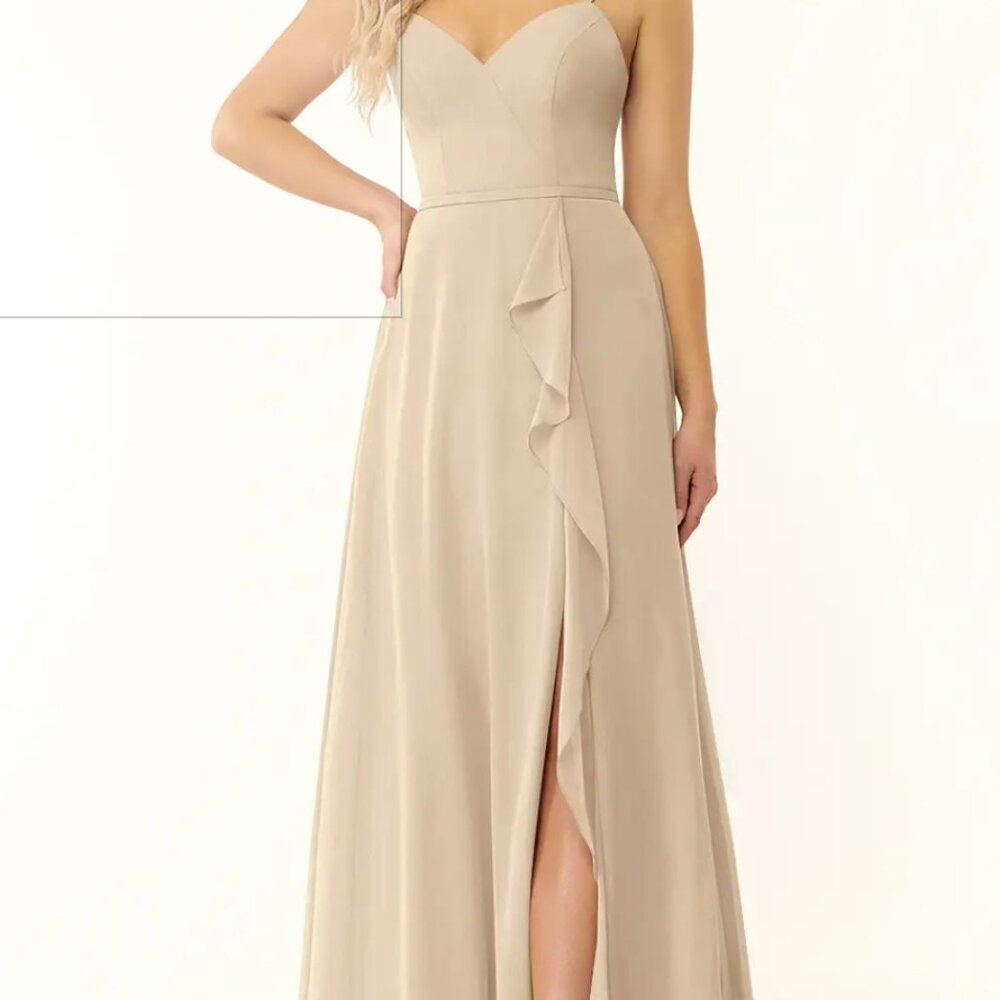 AZAZIE Naeem Bridesmaid Dress Size 6 - Color - Sand